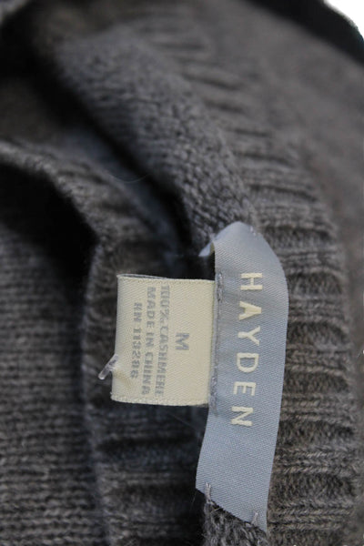 Hayden Women Black 100% Cashmere Pullover Round Neck Long Sleeve Grunge Size M