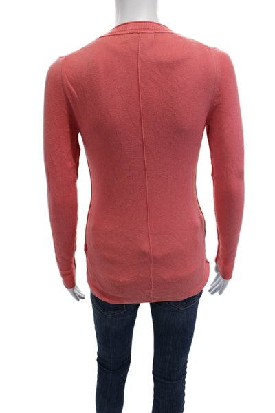 Banana Republic Womens Pink V-Neck Silk Blend Cardigan Sweater Size S