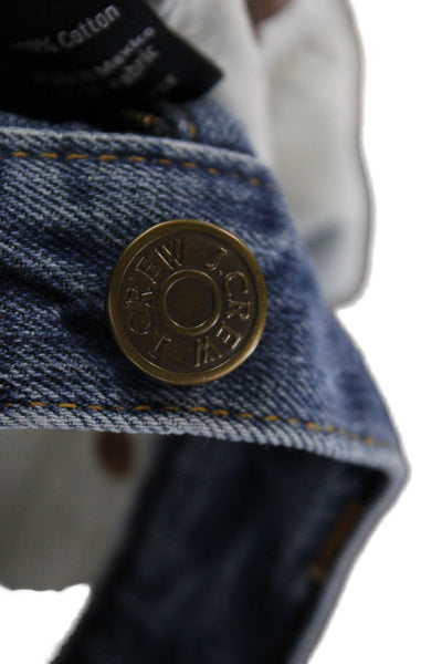 J Crew Womens Dark Blue Boyfriend Straight Jeans Mid Rise 32 Inseam Size 26