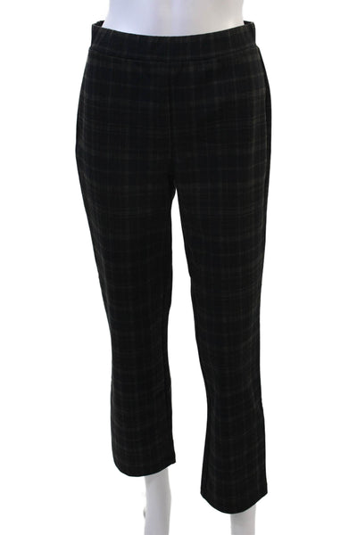 Sanctuary Women Plaid Cropped Ankle Pants Black Size S