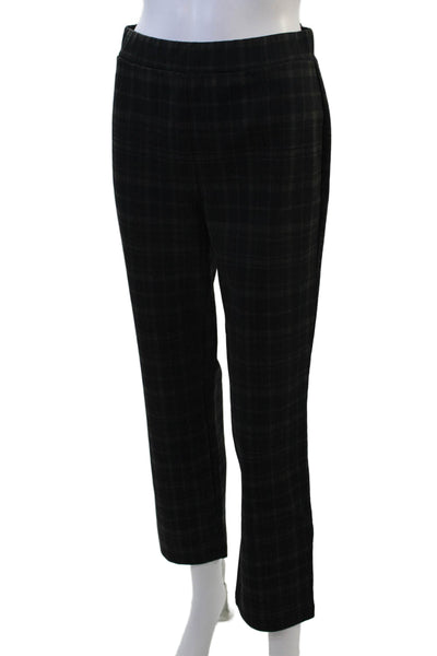 Sanctuary Women Plaid Cropped Ankle Pants Black Size S