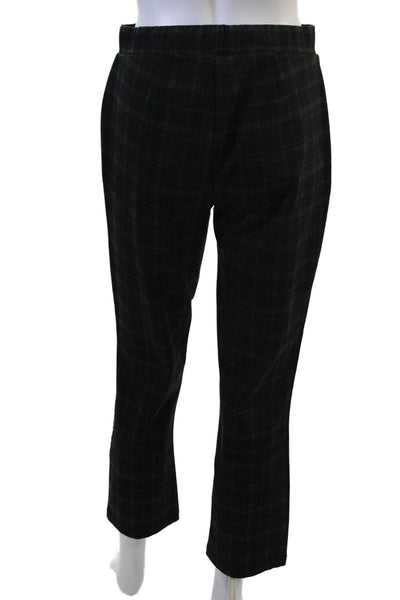 Sanctuary Women Plaid Cropped Ankle Pants Black Size S