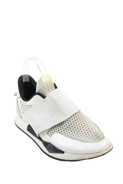 Givenchy Womens Textured Lined Slip On Chunky Sneakers White Size 8