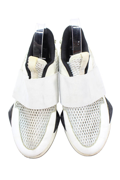 Givenchy Womens Textured Lined Slip On Chunky Sneakers White Size 8