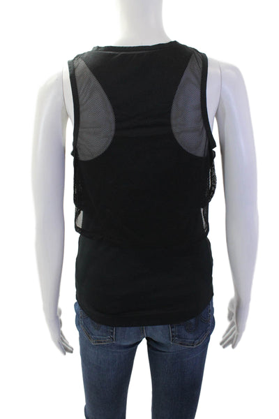 Nike Women Cropped Tank Black Sleeveless Crew Neck Sports Size S
