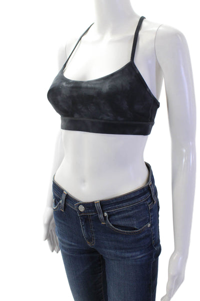 Lululemon Womens Stretch Tie Dye Activewear Bra Navy Size 4