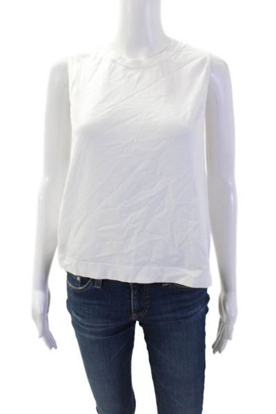 Soul Cycle Womens Skull Tank Top White Crew Neck Sleeveless Size S