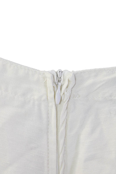 NSF Women White V-Neck Sleeveless 100% Cotton Jumpsuit Size PP