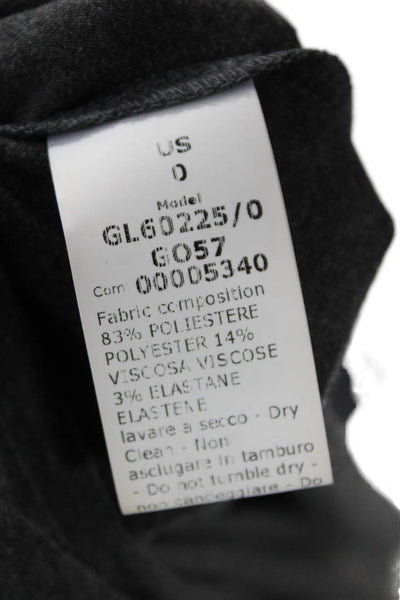 G. Women Maxi Dress Dark Gray Square Neck Long Sleeve Size 0