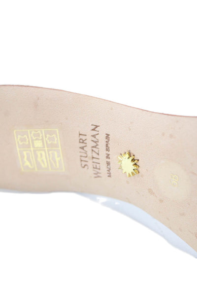 Stuart Weitzman Womens Solid Pointed Toe Ankle Boots white Size 6B