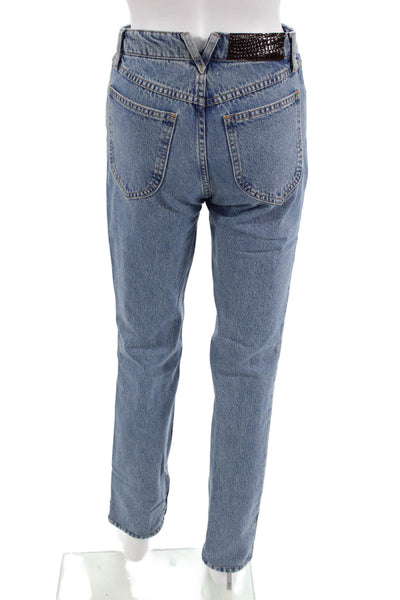 SPRWMN Women Blue Straight Jeans Mid Rise Size 24