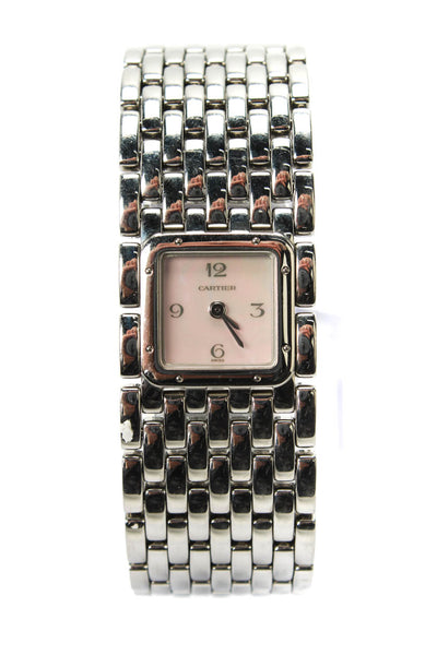 Cartier Womens Vintage Stainless Steel Panthere Ruban Quartz Watch 17mm