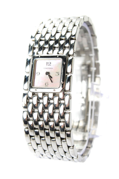Cartier Womens Vintage Stainless Steel Panthere Ruban Quartz Watch 17mm