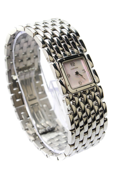 Cartier Womens Vintage Stainless Steel Panthere Ruban Quartz Watch 17mm