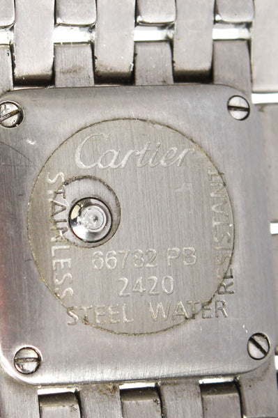 Cartier Womens Vintage Stainless Steel Panthere Ruban Quartz Watch 17mm