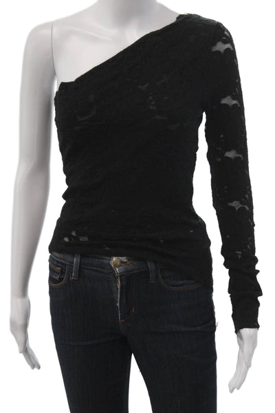 Intimately Free People Women Floral Black Long Sleeve Top Size S