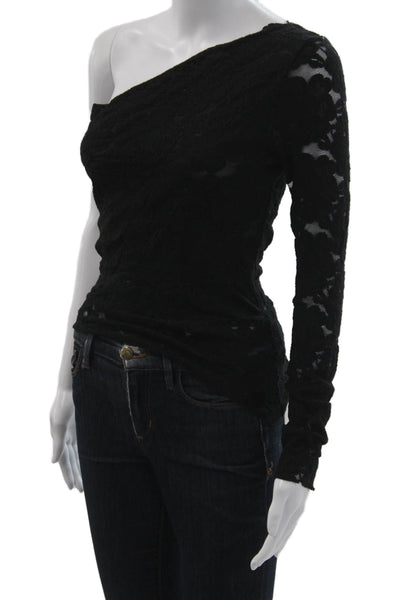 Intimately Free People Women Floral Black Long Sleeve Top Size S