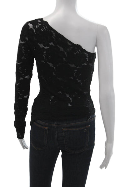 Intimately Free People Women Floral Black Long Sleeve Top Size S
