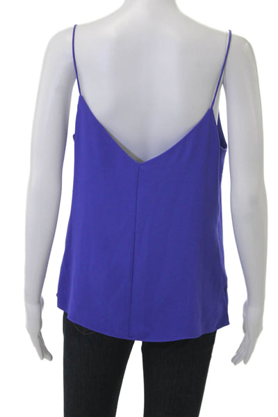 Amanda Uprichard, Women, Blue Sleeveless V-Neck Camisole 100% Polyester Size M