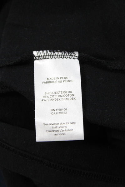 Theory Women Black Basic Long Sleeve Crew Neck T-Shirt Size PP