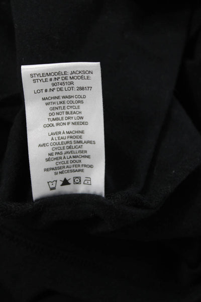 Theory Women Black Basic Long Sleeve Crew Neck T-Shirt Size PP