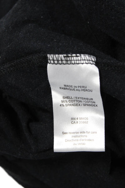 Theory Womens Basic Black Crew Neck Long Sleeve T-Shirt Size PP