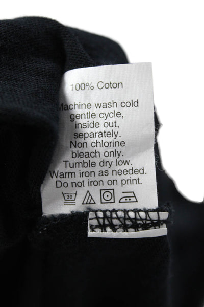 J Crew Womens Black Jersey Crew Neck Long Sleeve T-Shirt Size 2XS