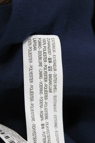 Zara Trafaluc Women Dark Blue High Neck Long Sleeve Blouse Size XS