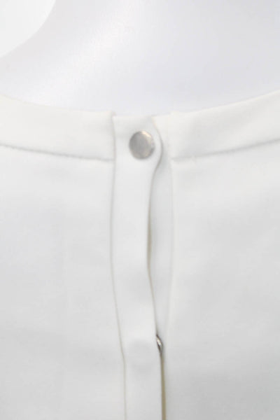 A.L.C. Womens White Crew Neck Short Sleeve Blouse Size 0