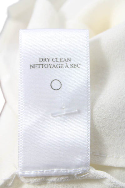 A.L.C. Womens White Crew Neck Short Sleeve Blouse Size 0