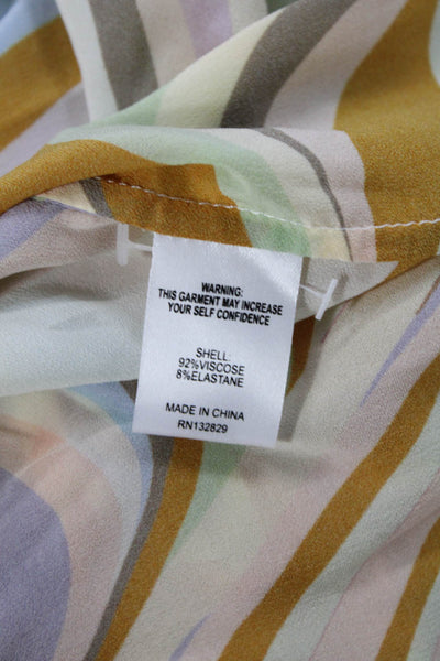 Song Of Style Womens Multi-Color Collared Button-Up Long Sleeve Blouse Size XS