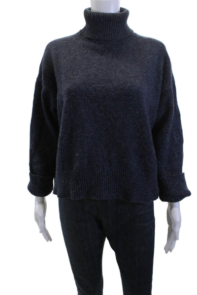 Mod Ref Unisex Dark Blue Turtleneck Pullover Sweater Size S