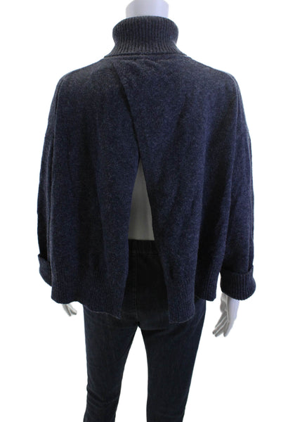 Mod Ref Unisex Dark Blue Turtleneck Pullover Sweater Size S
