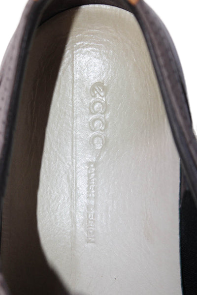 ECCO Mens Textured Lade Up Lined Sneakers Brown Size 11