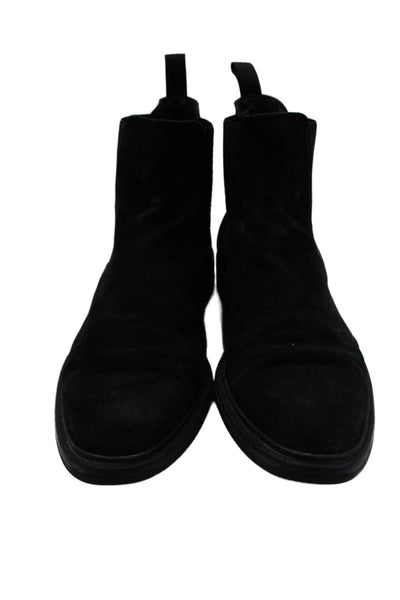 Scarosso Mens Suede Stretch Inset Ankle Boots Black Size 47