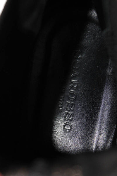 Scarosso Mens Suede Stretch Inset Ankle Boots Black Size 47