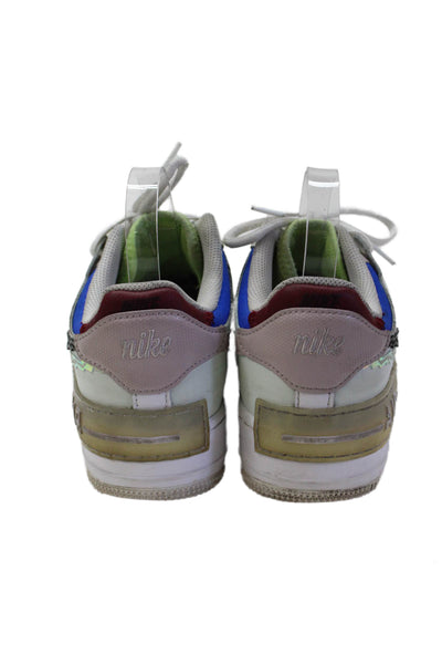 Nike Womens Textured Lace Up Multicolor Chunky Sneakers White Size 8