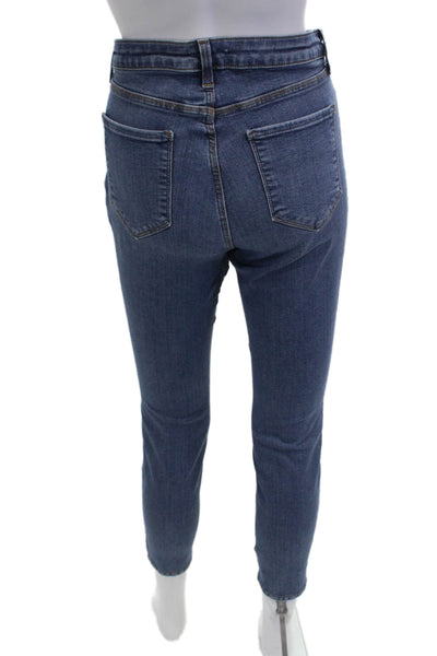 L'Agence Women Ankle Skinny Jeans Blue High Rise Size 30