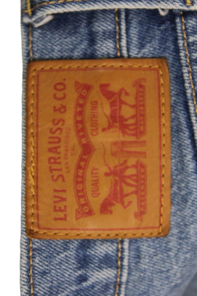 Levis, Women Ankle Cropped Mom Jeans Blue Mid Rise Size 24