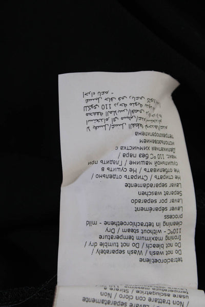 philosophy Women Black Silk Floral Shift Dress Midi High Neck Size M