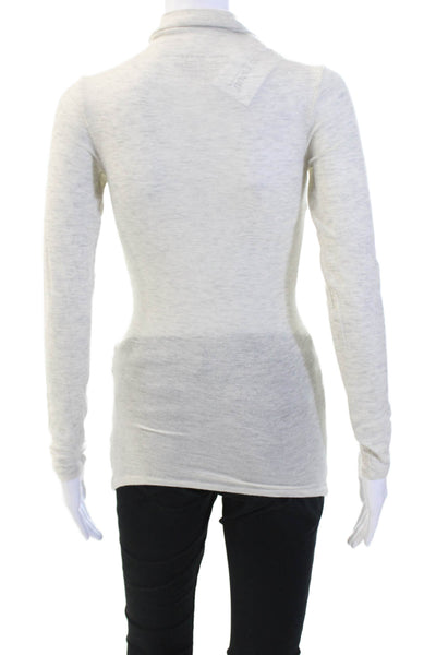 Club Monaco Women Tunic Mock Neck Gray Wool-Cashmere Long Sleeve Size XS