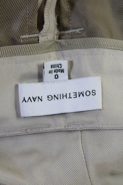 Something Navy, Unisex, Dress Pants Beige 100% Tencel Size 0