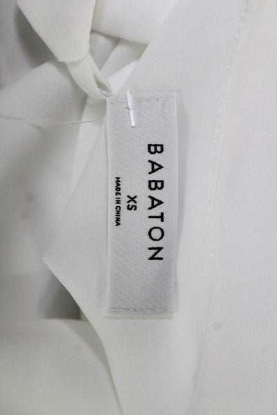 Babaton Women Camisole White V-Neck Sleeveless 100% Polyester Size XS