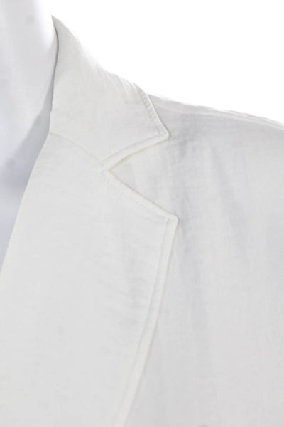 B New York Women White Collared Blazer Button Long Sleeve Size XS