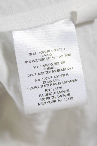 B New York Women White Collared Blazer Button Long Sleeve Size XS