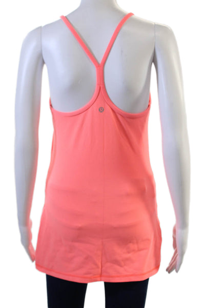 Lululemon Women Camisole Pink Nylon Blend Spaghetti Strap Size 8