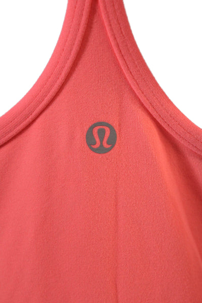 Lululemon Women Camisole Pink Nylon Blend Spaghetti Strap Size 8