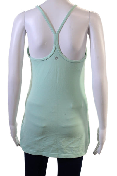Lululemon Womens Green Basic Camisole Spaghetti Strap Nylon Blend Size 8