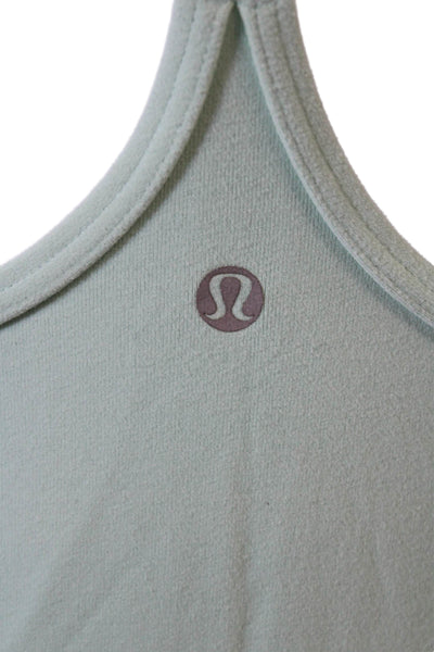 Lululemon Womens Green Basic Camisole Spaghetti Strap Nylon Blend Size 8