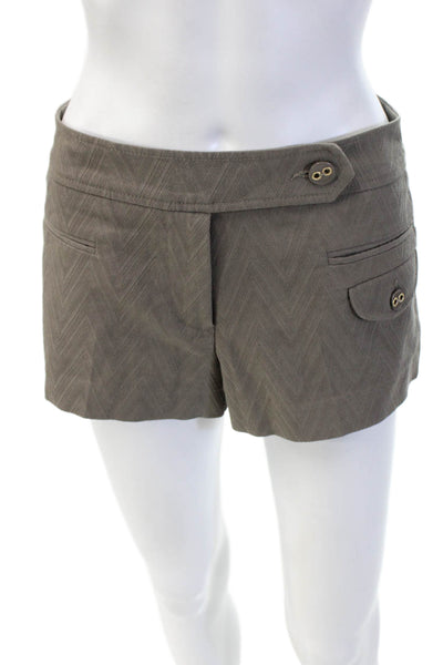Trina Turk Unisex Herringbone Brown Shorts Size 4